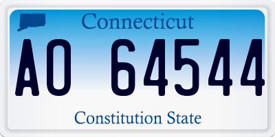 CT license plate AO64544