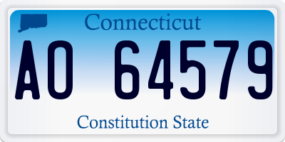 CT license plate AO64579