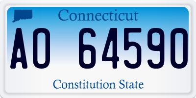 CT license plate AO64590