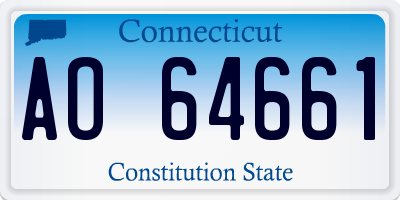 CT license plate AO64661