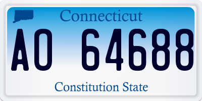 CT license plate AO64688
