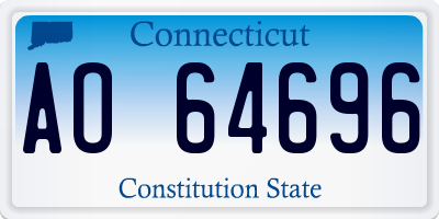 CT license plate AO64696