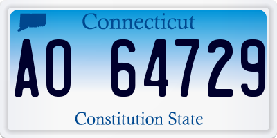 CT license plate AO64729