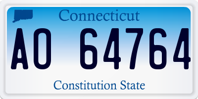CT license plate AO64764