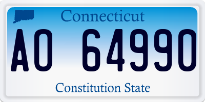 CT license plate AO64990