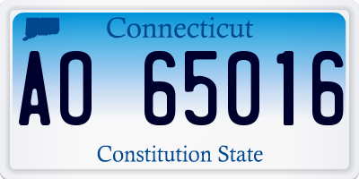 CT license plate AO65016