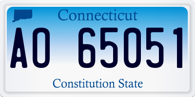CT license plate AO65051