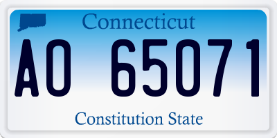 CT license plate AO65071