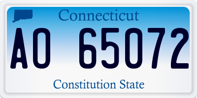 CT license plate AO65072