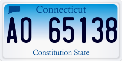CT license plate AO65138