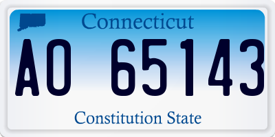 CT license plate AO65143