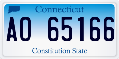 CT license plate AO65166