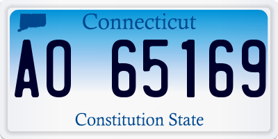 CT license plate AO65169
