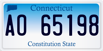 CT license plate AO65198