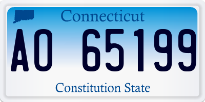 CT license plate AO65199