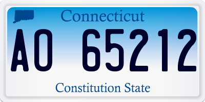 CT license plate AO65212