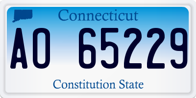 CT license plate AO65229