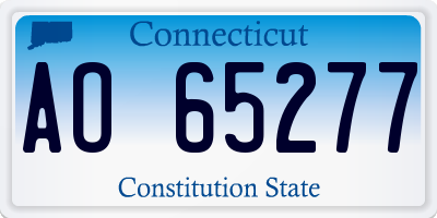 CT license plate AO65277