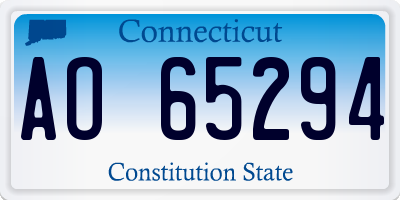 CT license plate AO65294
