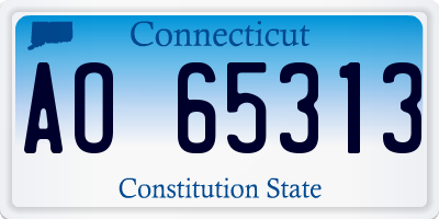 CT license plate AO65313