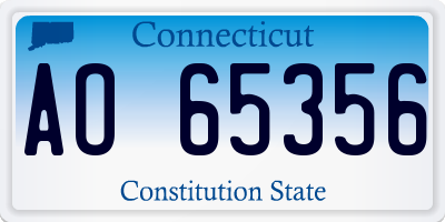 CT license plate AO65356