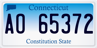 CT license plate AO65372