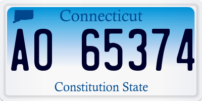 CT license plate AO65374