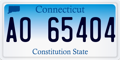 CT license plate AO65404