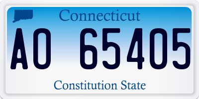 CT license plate AO65405