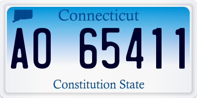 CT license plate AO65411