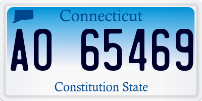 CT license plate AO65469
