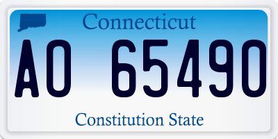 CT license plate AO65490