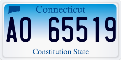 CT license plate AO65519