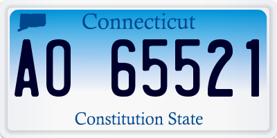 CT license plate AO65521