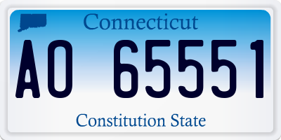 CT license plate AO65551