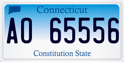 CT license plate AO65556