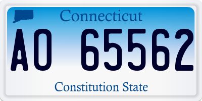 CT license plate AO65562