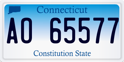 CT license plate AO65577