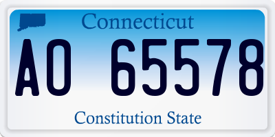 CT license plate AO65578