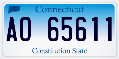 CT license plate AO65611
