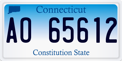 CT license plate AO65612