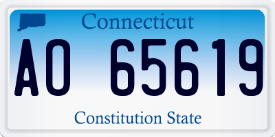 CT license plate AO65619