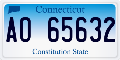 CT license plate AO65632