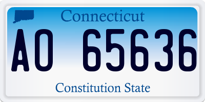 CT license plate AO65636