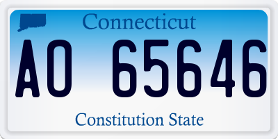 CT license plate AO65646