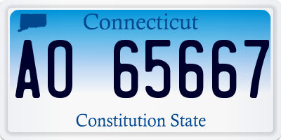 CT license plate AO65667