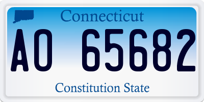 CT license plate AO65682