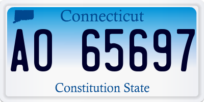 CT license plate AO65697