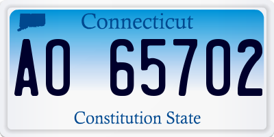 CT license plate AO65702