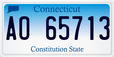 CT license plate AO65713